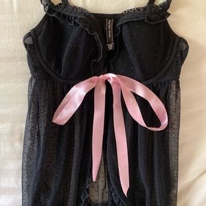 Victoria’s Secret Black Mesh Babydoll